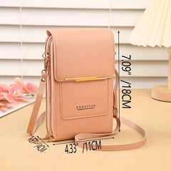 Women's Zipper Shoulder Bag Touch Screen Phone Bag