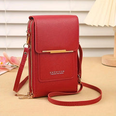 Women's Zipper Shoulder Bag Touch Screen Phone Bag