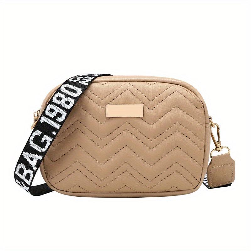 Mini Solid Square Crossbody Bag PU Leather Textured Bag