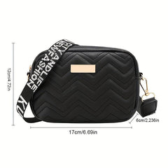 Mini Solid Square Crossbody Bag PU Leather Textured Bag