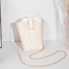 Stylish Allover Print Crossbody Bag with Chain Strap