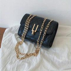 Quilted Chain Crossbody Bag Shoulder Bag Women's PU Leather Flap Purse