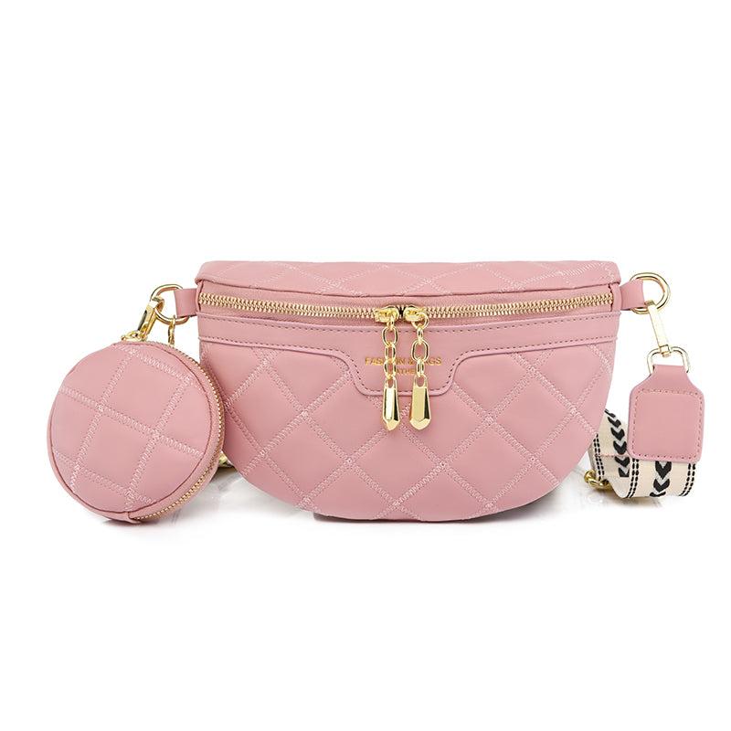 Argyle Embroidery Fanny Pack Crossbody Bag Women's Waist Purse