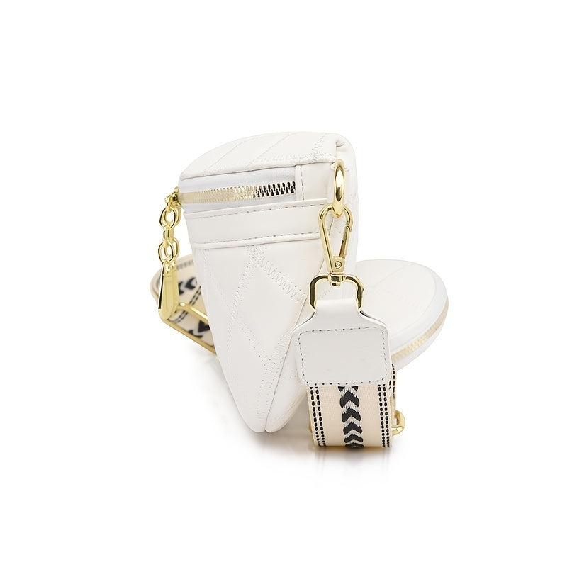 Argyle Embroidery Fanny Pack Crossbody Bag Women's Waist Purse