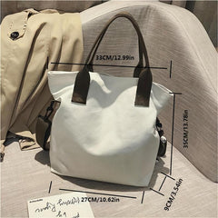 Canvas Tote Bag Women Crossbody Large Handbag School
