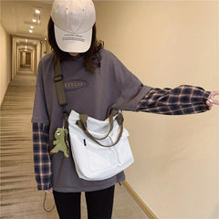 Canvas Tote Bag Women Crossbody Large Handbag School