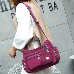 Nylon Crossbody Bag Lightweight Messenger Bag with Pockets