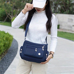 Nylon Crossbody Bag Lightweight Messenger Bag with Pockets