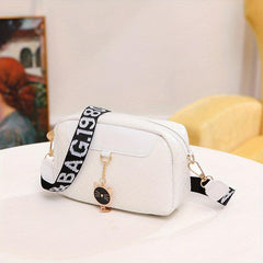 Braided Square Crossbody Bag Solid Color Women's Purse