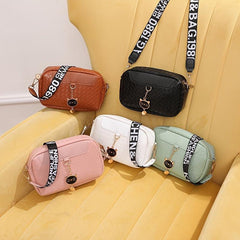 Braided Square Crossbody Bag Solid Color Women's Purse