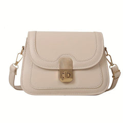 Turn Lock Shoulder Bag All Match Flap Purse