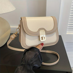 Turn Lock Shoulder Bag All Match Flap Purse
