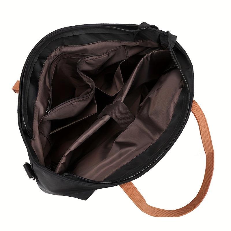Large Capacity Nylon Tote Bag Lightweight Travel Crossbody Bag