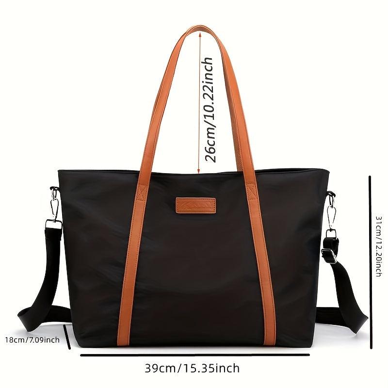 Large Capacity Nylon Tote Bag Lightweight Travel Crossbody Bag
