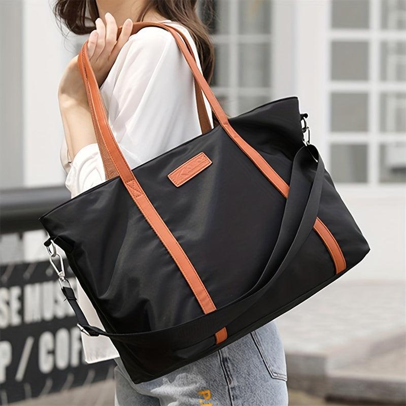 Large Capacity Nylon Tote Bag Lightweight Travel Crossbody Bag