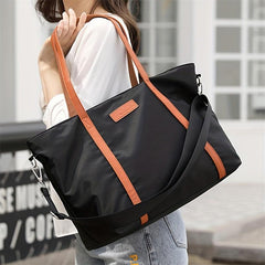Large Capacity Nylon Tote Bag Lightweight Travel Crossbody Bag