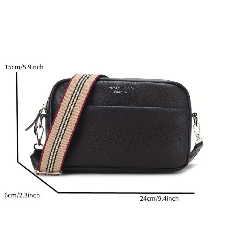 Small Leather Crossbody Bag Square Purse Casual Shoulder Bag