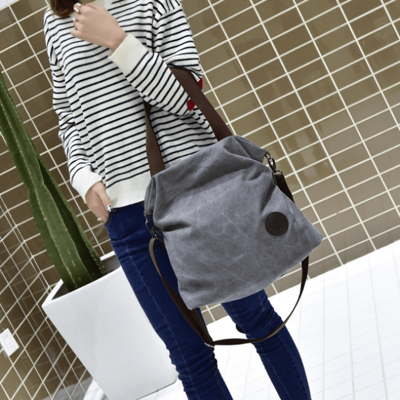 Large Capacity Canvas Tote Bag Lightweight Shoulder Bag