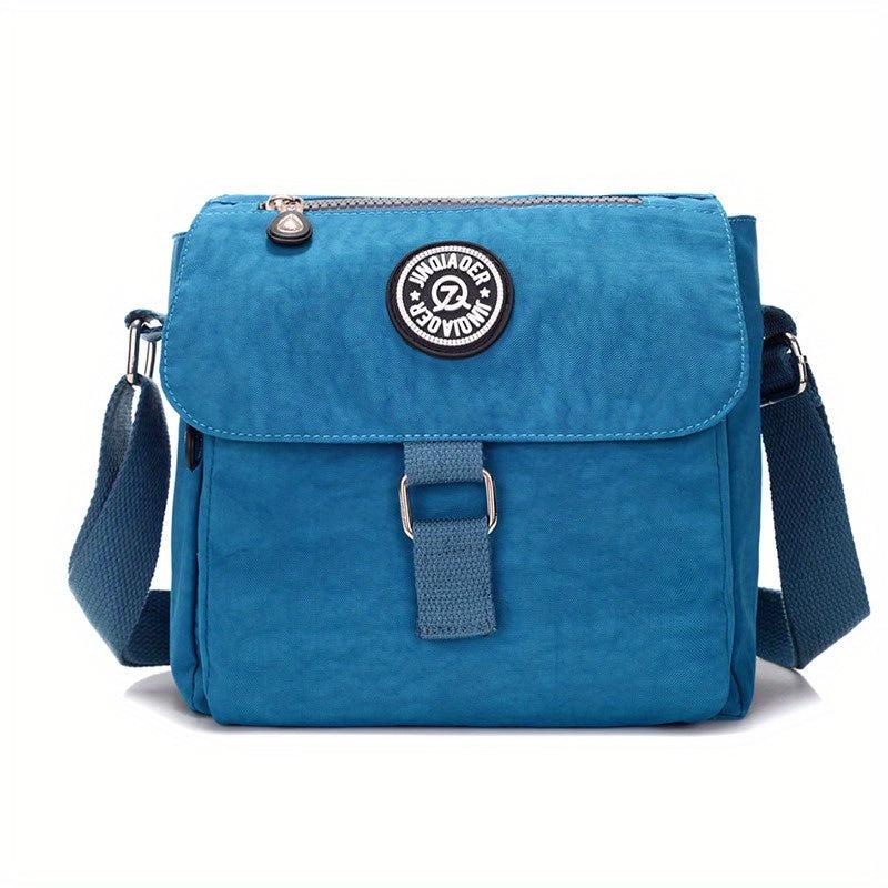 Nylon Flap Crossbody Bag Lightweight Messenger Shoulder Bag