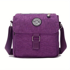 Nylon Flap Crossbody Bag Lightweight Messenger Shoulder Bag