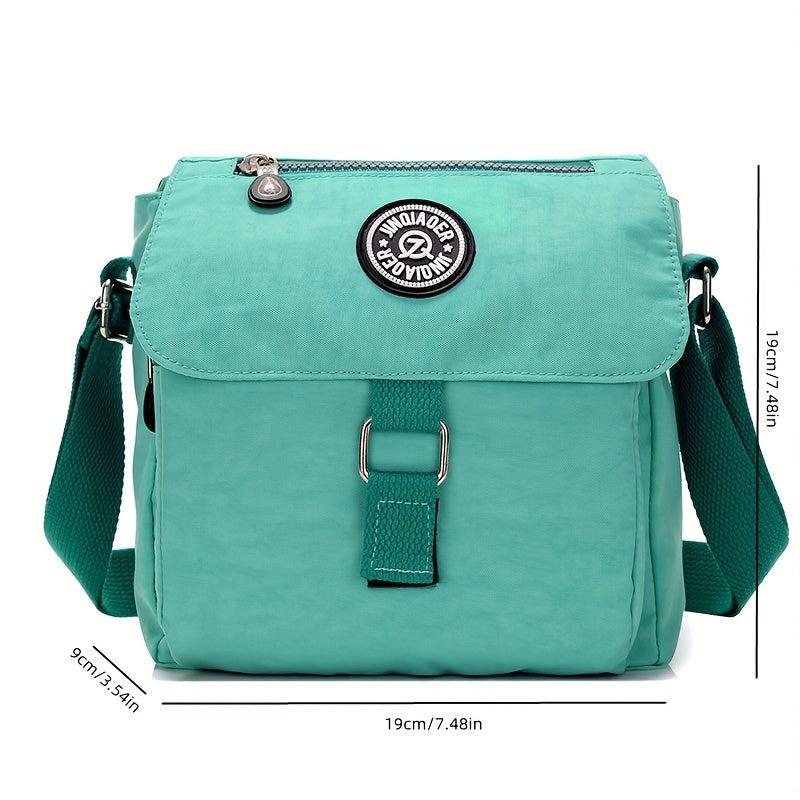 Nylon Flap Crossbody Bag Lightweight Messenger Shoulder Bag