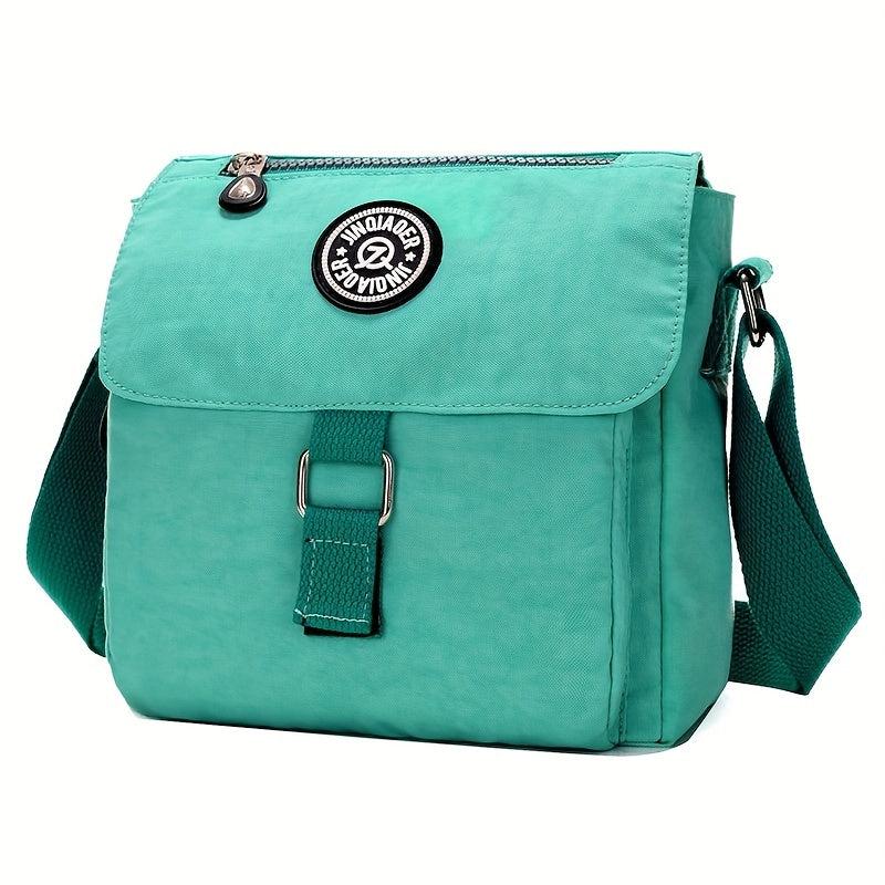 Nylon Flap Crossbody Bag Lightweight Messenger Shoulder Bag