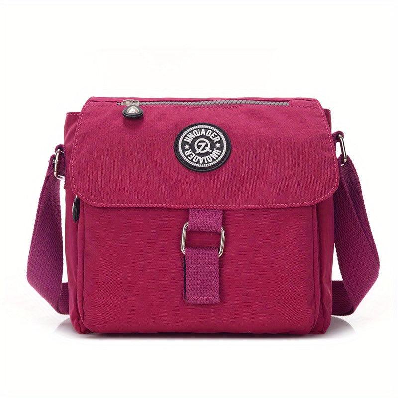 Nylon Flap Crossbody Bag Lightweight Messenger Shoulder Bag