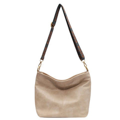 Geometric Strap Hobo Bag Large Capacity Crossbody Bag Women's Solid Shoulder Bag