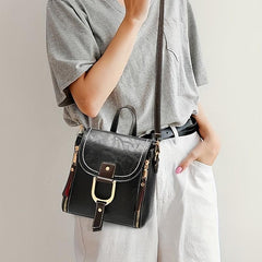 Vintage Flap Crossbody Bag Retro PU Shoulder Bag Women's Casual Handbag