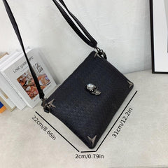 Punk Skull Crossbody Bag Gothic Shoulder Halloween Bag