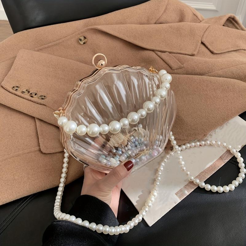 Mini Transparent Seashell Acrylic Crossbody Bag Women's Evening Clutch