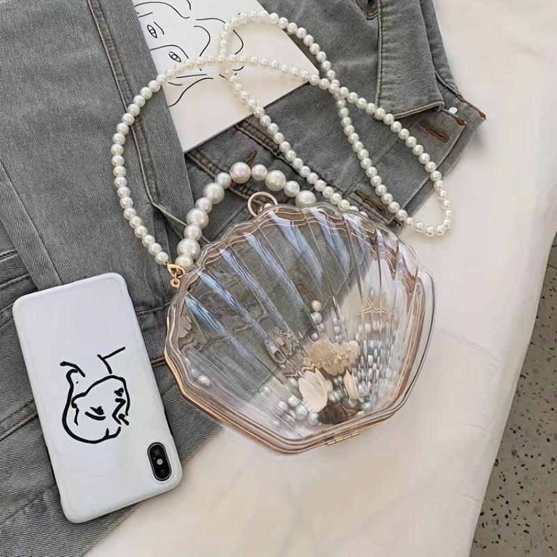 Mini Transparent Seashell Acrylic Crossbody Bag Women's Evening Clutch