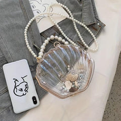Mini Transparent Seashell Acrylic Crossbody Bag Women's Evening Clutch