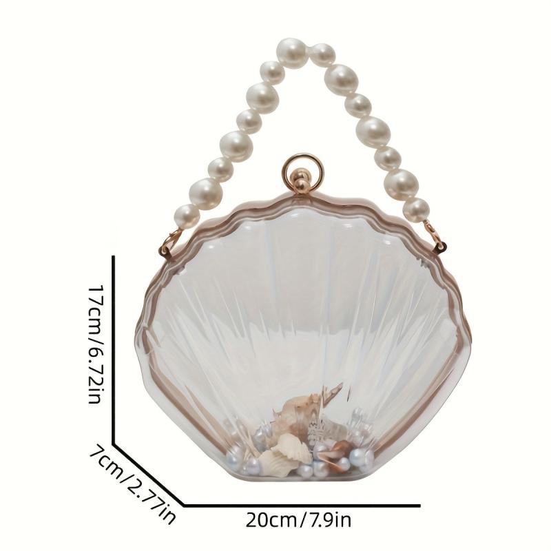 Mini Transparent Seashell Acrylic Crossbody Bag Women's Evening Clutch