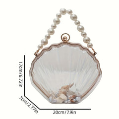 Mini Transparent Seashell Acrylic Crossbody Bag Women's Evening Clutch