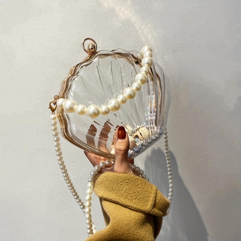 Mini Transparent Seashell Acrylic Crossbody Bag Women's Evening Clutch