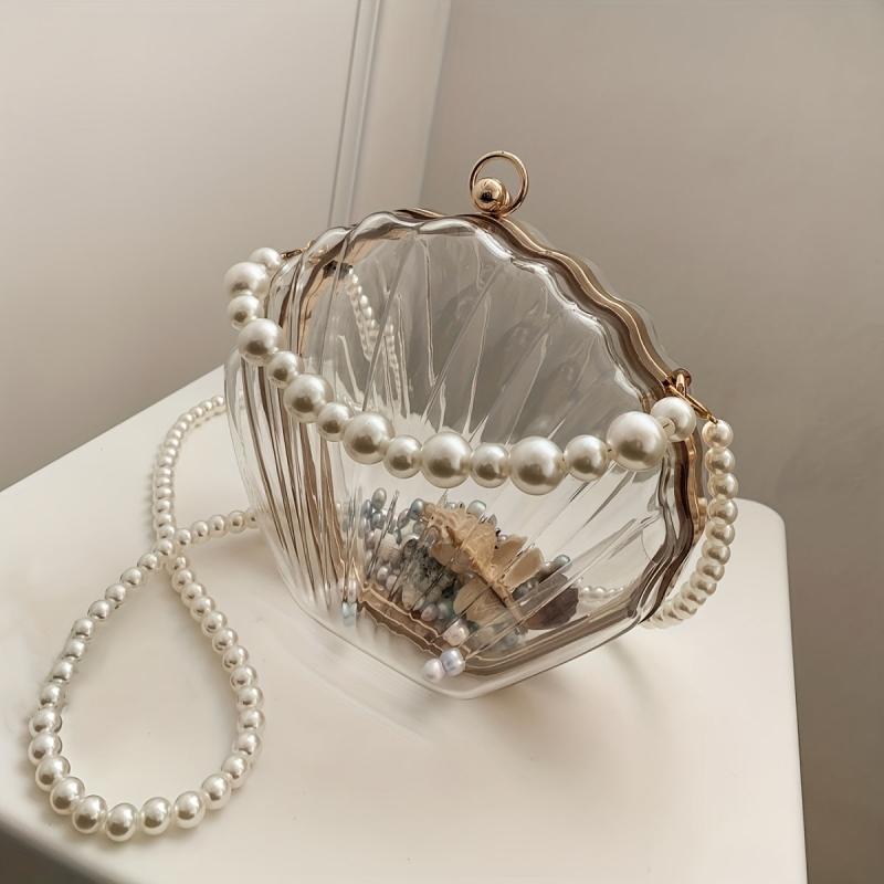 Mini Transparent Seashell Acrylic Crossbody Bag Women's Evening Clutch