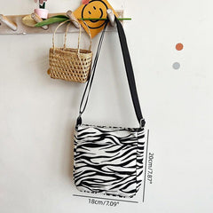Animal Printed Canvas Tote Bag Lightweight Shoulder Bag