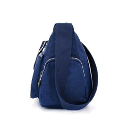 Nylon Crossbody Bag with Pockets and Zipper, Women's Shoulder Purse