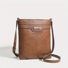 Vintage Square Crossbody Bag Solid Shoulder Bag Small Zipper Purse