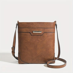 Vintage Square Crossbody Bag Solid Shoulder Bag Small Zipper Purse
