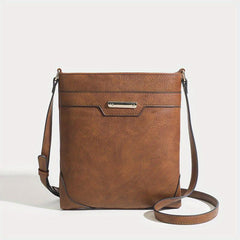 Vintage Square Crossbody Bag Solid Shoulder Bag Small Zipper Purse