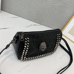 Gothic Studded Skull Bag Crossbody Halloween Shoulder Purse