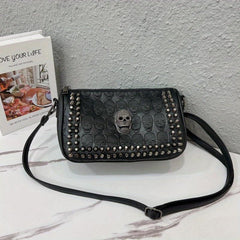 Gothic Studded Skull Bag Crossbody Halloween Shoulder Purse