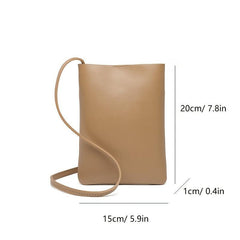 Solid Phone Bag Faux Leather Small Crossbody Bag