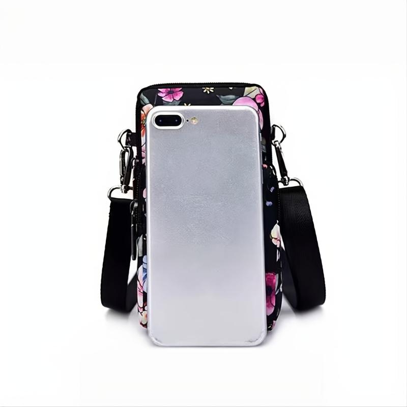 Neon Floral Print Crossbody Bag