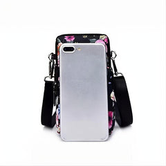 Neon Floral Print Crossbody Bag