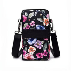 Neon Floral Print Crossbody Bag