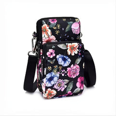 Neon Floral Print Crossbody Bag
