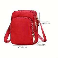 Nylon Crossbody Bag Small Phone Bag Square Bag